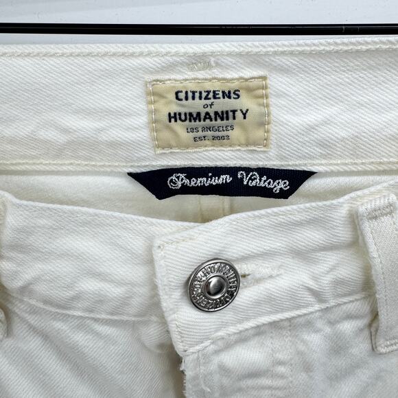 Citizens of Humanity Off-White McKenzie Curved Straight‎ Jeans Size 26 - Picture 7 of 12